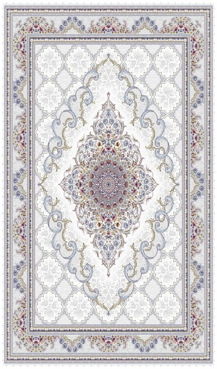 Kashan Tandis carpet -  Noora design, gray color